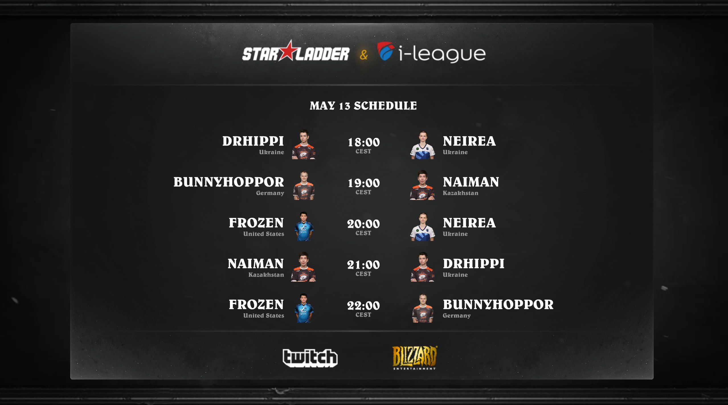 Hearthstone StarSeries May 13 schedule